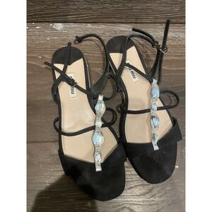 Miu Miu Embellished Crystal Flat Sandal